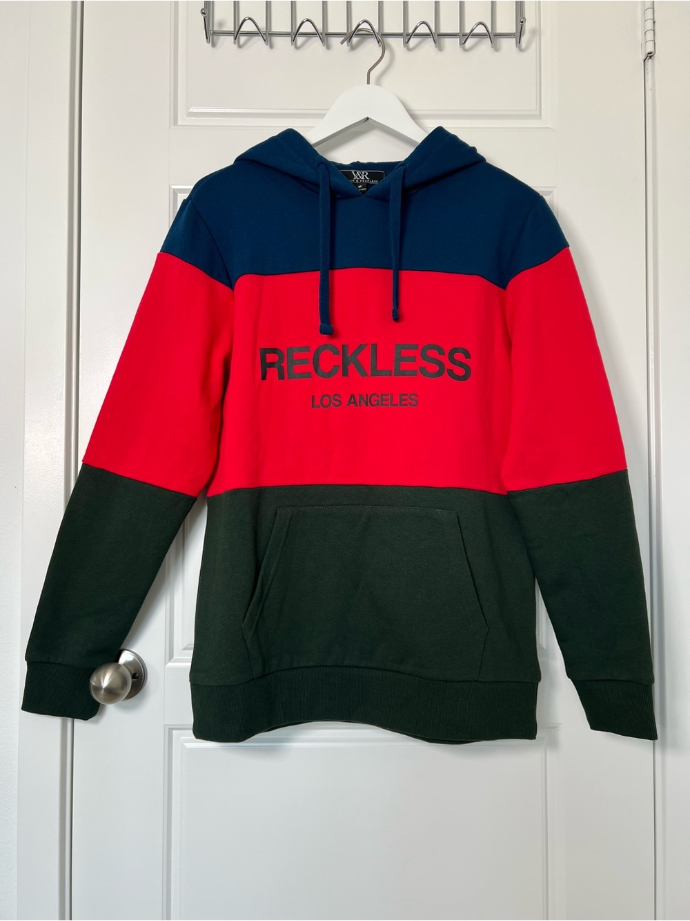 Young and Reckless // NWOT Men's Casual Vibrant Color Block Fleece Lined Hoodie